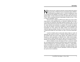 EDITORIAL Neste m&ecirc;s de junho, estaremos fazendo nossa j&aacute;