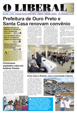 Prefeitura de Ouro Preto e Santa Casa renovam