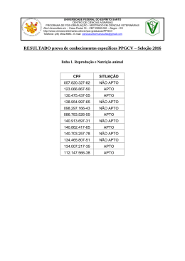 resultado dos candidatos aptos e n&atilde;o aptos na prova espec&iacute;fica