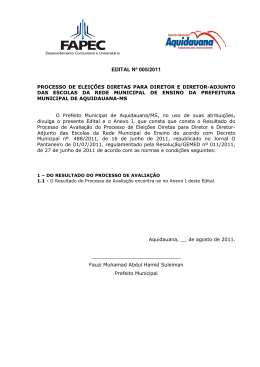 EDITAL 005 - Resultado Prova Escrita