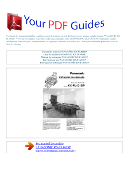 KX-FL401SP - Instru&ccedil;&otilde;es de utiliza&ccedil;&atilde;o
