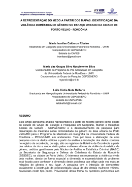 a representa&ccedil;&atilde;o do medo a partir dos mapas: identifica&ccedil;&atilde;o da