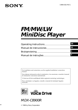 FM/MW/LW MiniDisc Player - MiniDisc Community Page