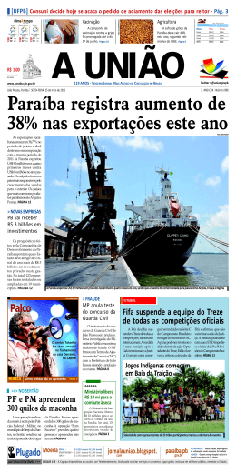 a uni&atilde;o - Governo da Para&iacute;ba
