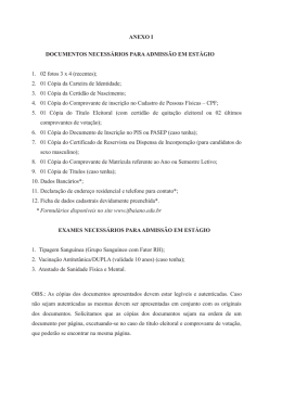 ANEXO I DOCUMENTOS NECESS&Aacute;RIOS PARA