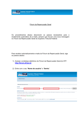 Tutorial para recebimento de e-mail automáticos do Fórum da