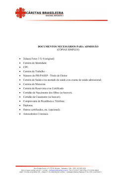 DOCUMENTOS NECESS&Aacute;RIOS PARA ADMISS&Atilde;O (C&Oacute;PIAS