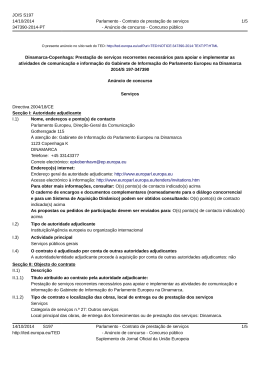 Dinamarca-Copenhaga: Presta&ccedil;&atilde;o de servi&ccedil;os recorrentes