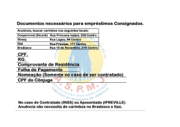 Documentos necess&aacute;rios para empr&eacute;stimos Consignados.