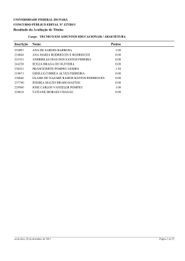Resultado da avalia&ccedil;&atilde;o de t&iacute;tulos