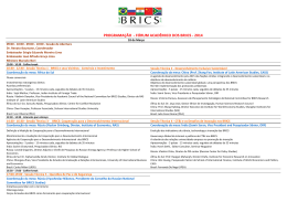 programa do evento - BRICS Policy Center