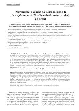 Distribui&ccedil;&atilde;o, abund&acirc;ncia e sazonalidade de Leucophaeus atricilla