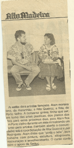 Ai est&atilde;o dois artistas famosos. Alain moreira lima, do maranh&auml;o. e