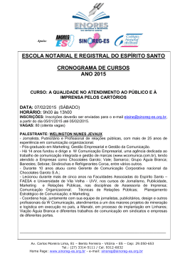 escola notarial e registral do esp&iacute;rito santo cronograma de cursos