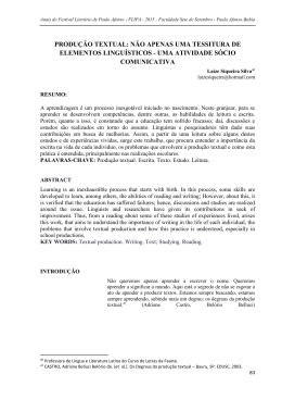 produção textual: não apenas uma tessitura de elementos linguísticos