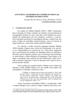 An&uacute;ncios e letreiros do com&eacute;rcio popular: g&ecirc;neros em discuss&atilde;o