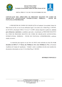 Vestibular Ind&iacute;gena UFMS 2010 - Copeve