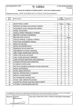 provas de aferição do ensino básico