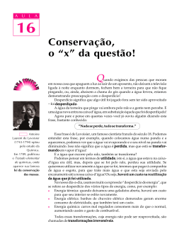 16. Conserva&ccedil;&atilde;o, o "x" da quest&atilde;o
