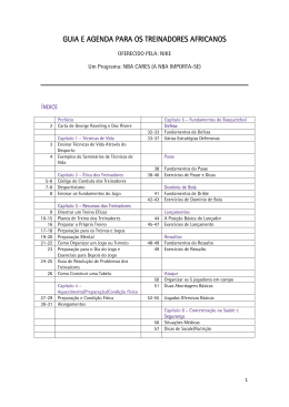 GUIA E AGENDA PARA OS TREINADORES