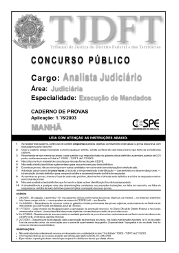 Execu&ccedil;&atilde;o de Mandados - CESPE / UnB