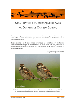 guia pr&aacute;tico de observa&ccedil;&atilde;o de aves no distrito de castelo branco