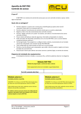 Apostila do RXP PRO Controle de acesso