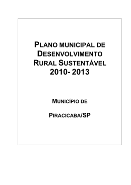 plano municipal de desenvolvimento rural sustent&aacute;vel