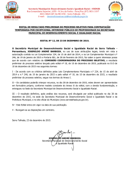 Secretaria Municipal de Desenvolvimento Social e Igualdade Racial