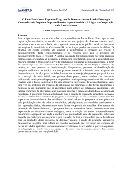 1 O Pacto Fonte Nova Enquanto Programa de
