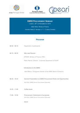 EBRD - Procurement Seminar - L 25th Nov 2014 (12-11