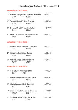 Classificação Biathlon SHP/ Nov-2014