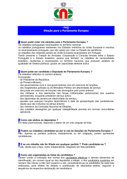 FAQ - Comiss&atilde;o Nacional de Elei&ccedil;&otilde;es