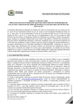 Edital 003-2014 PROCESSO SELETIVO SIMPLIFICADO