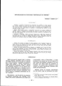 estabilidade do concurso vestibular do cescem