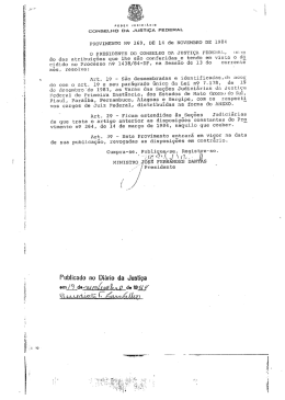 PROVIMENTO NC? 269 , DE 14 de NOVEMBRO DE 1984 O