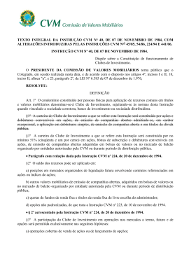 Instrucao CVM 40/1984 (texto consolidado)