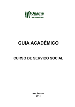 Guia Acad&ecirc;mico do curso de Servi&ccedil;o Social
