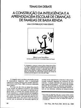 a construção da inteligência e a aprendizagem escolar de crianças