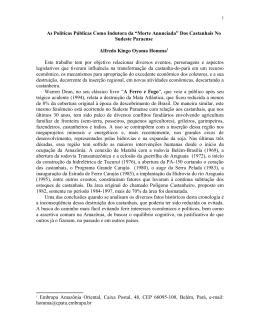 dos castanhais no Sudeste paraense