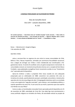 ACG 315 - A nossa fidelidade ao sucessor de Pedro