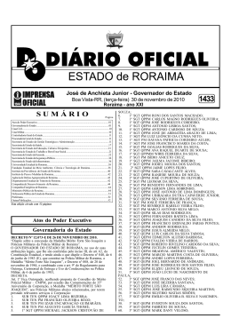Diário Oficial BOA VISTA, 30 DE NOVEMBRO DE 2010