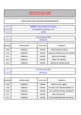 EDITAL 001 2012 Anexo Único CURITIBA