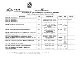 Disciplinas Oferecidas