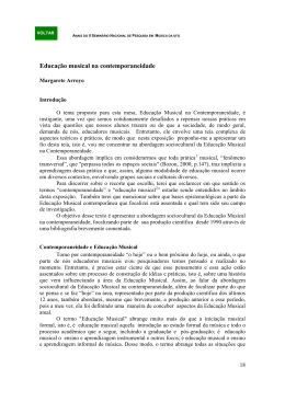 Educa&ccedil;&atilde;o musical na contemporaneidade