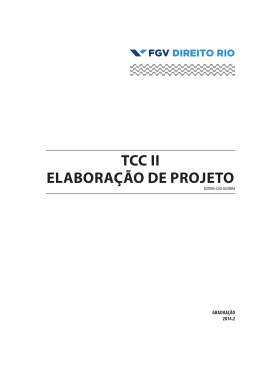 tcc ii elabora&ccedil;&atilde;o de projeto - FGV Direito Rio