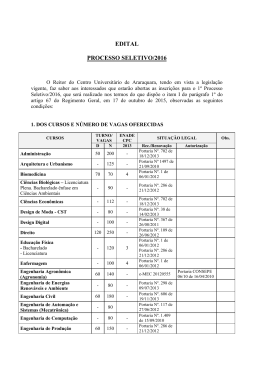 EDITAL PROCESSO SELETIVO/2016