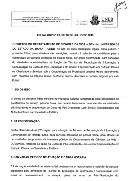 Edital DCV n&ordm; 02/2015