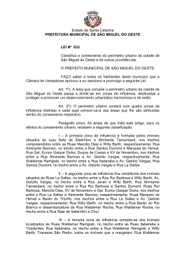 LEI N&ordm; 1 - C&acirc;mara de Vereadores de S&atilde;o Miguel do Oeste