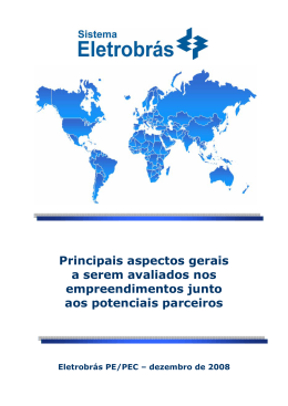 Principais aspectos gerais a serem avaliados nos